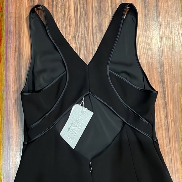 Grey Jason Wu Stretch V-Neck Dress - Picture 11 of 15
